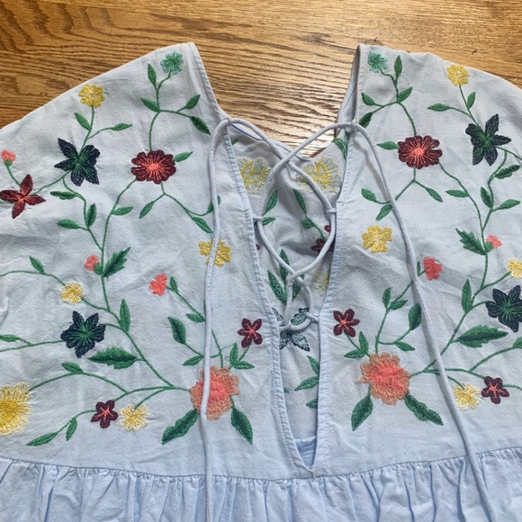 Zara Trafaluc Embroidered Romper Dress - Picture 4 of 5